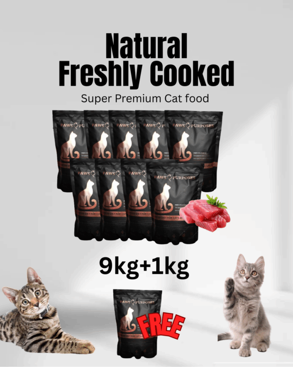 Paws & Purposes Rose Gold Series Super Premium Cat Kibble Natural Ingredients 9kg+1kg